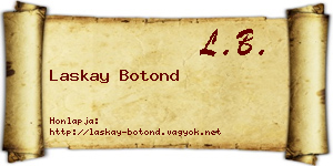 Laskay Botond névjegykártya